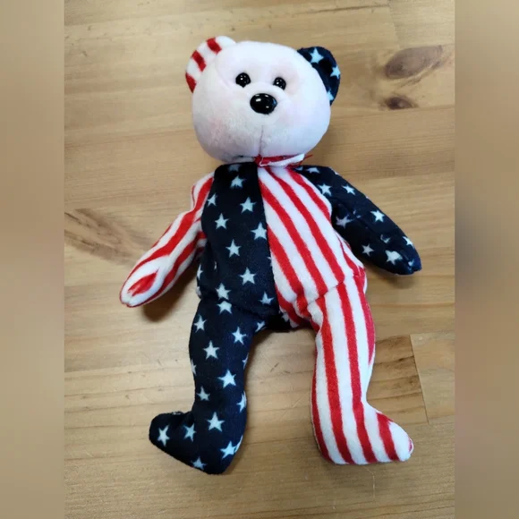 ✓Ty Beanie Baby - SPANGLE the Bear White Face (Stuffed Animal) - Picture 6 of 15